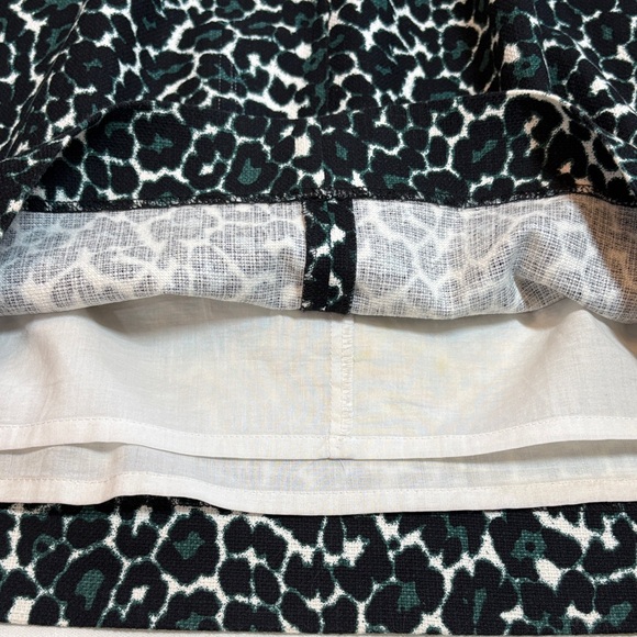 J Cew Black, Green, and White Leopard Print Sleeveless Sheath Dress, 2 - Picture 9 of 11